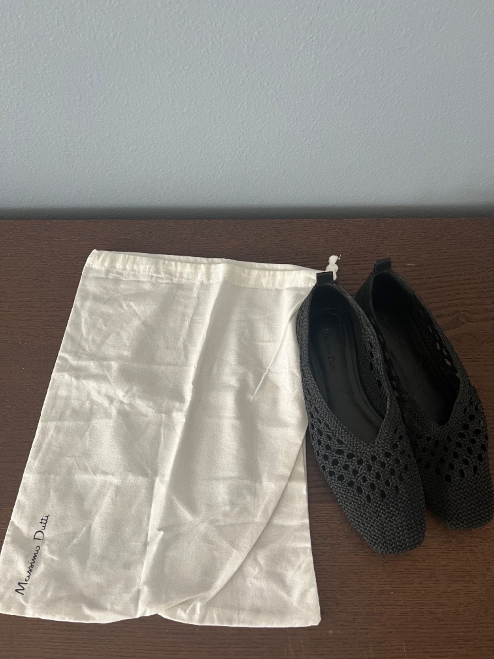 Massimo Dutti Braided fabric ballet flats - Black 7.5 (38) - Picture 4 of 4